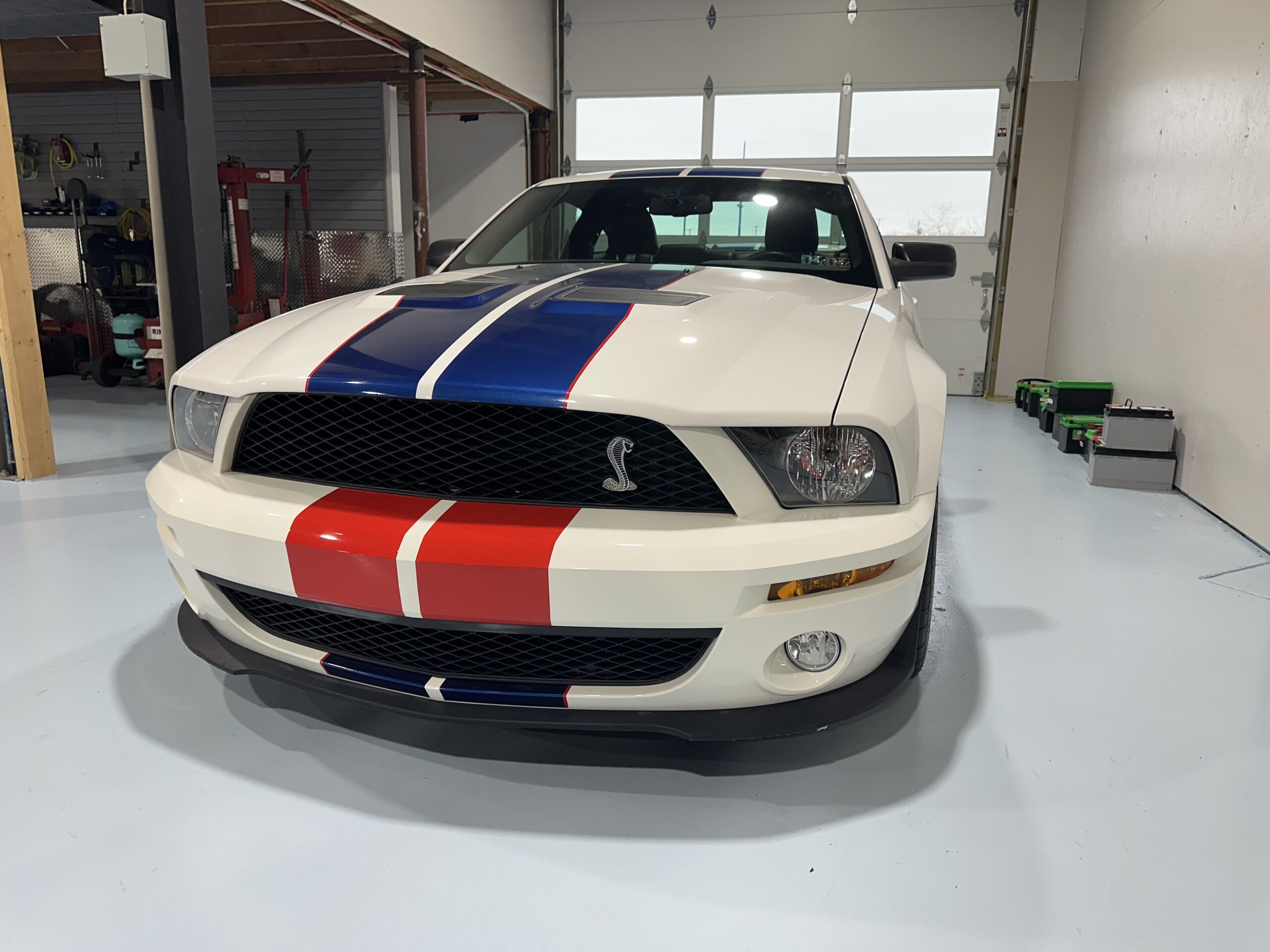 Shelby Mustang in the shop