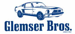 glemser brothers logo of shelby mustang car and text